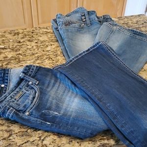 2 pairs of boot cut Jean's rerock for express